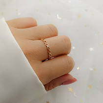 欧美外贸饰品铜材质高端白金色镀金简约镂空时尚戒指女指环配饰