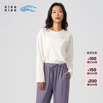 【新品】素然klee klee 24夏季女士休闲环保棉单面针织布长袖T恤