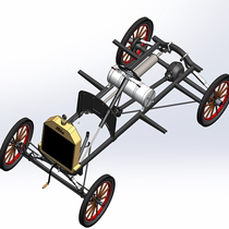 汽车轿车架底盘涡轮蜗杆转向器主减速差速器悬架3D三维几何数模型