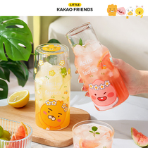 KAKAO FRIENDS水杯家用套装玻璃杯女生高颜值凉水壶花茶冷泡杯子