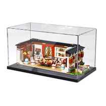 冰鹏lego亚克力展示盒 80101新年年夜饭手办模型玩具透明防尘盒