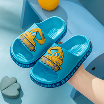 挖掘机儿童拖鞋男童夏季洗澡一体成型室内防滑宝宝男孩软底沙滩鞋