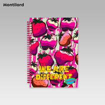 『Montilord』B5横线线圈本 厚纸 草莓啵啵 笔记本个性记事本笔记录学加厚护眼高效简约防水平摊顺滑装饰拍照