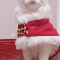 宠物猫咪用品狗狗圣诞衣服红色披风颈系铃铛圣诞披肩斗篷厂家