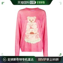 香港直邮Moschino莫斯奇诺女士粉色小熊针织毛衣