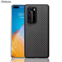 Pinkson适用于华为P40手机壳p40pro+plus保护套超薄磨砂硬壳凯夫拉芳纶碳纤维全包男士防摔新款商务限量高档