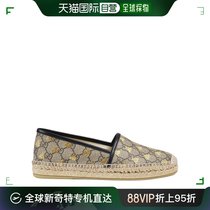 【99新未使用】香港直邮GUCCI 古驰 女鞋蜜蜂双G麻底帆布鞋 50591