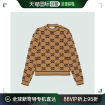 【99新未使用】香港直邮GUCCI 棕色女士针织衫/毛衣 718631-XKCNA