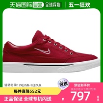 【美国直邮】Nike耐克男士休闲鞋红色运动平底系绳侧面徽标装饰日