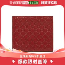 【99新未使用】香港直邮GUCCI 女士红色皮革短款钱包 145754-BMJ1