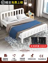 北欧铁艺床双人床1.8米轻奢现代简约铁架床1.5米单人铁床加厚加固