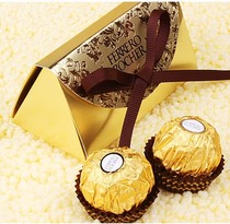 费列罗喜糖2粒礼盒金莎巧克力中式礼盒2粒成品婚礼伴手礼满月喜糖