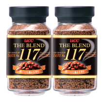 日本进口悠诗诗UCC咖啡117*2瓶黑咖啡114无蔗糖速溶美式特浓纯粉