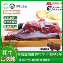 青海高原牦牛肉金钱腱前腱子新鲜生鲜牛肉耗牛肉散养清真2斤盒装