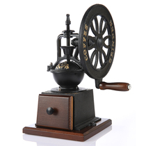 咖啡磨豆机 手动 咖啡豆研磨机 家用磨粉机 小型咖啡机复古大摇轮