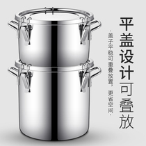 304不锈钢食用油桶加厚密封桶家用厨房花生油桶牛奶桶50斤酒桶