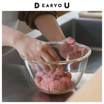 HARIO日本进口打蛋碗耐热玻璃碗可微波厨房料理碗沙拉碗和面盆