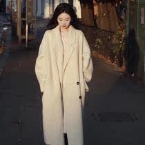 双面羊毛大衣女小个子2022秋冬新款茧型中长款韩版宽松毛呢子外套
