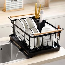 不锈钢烤漆黑色碗架沥水架晾放碗筷碗碟碗盘用品收纳盒厨房置物架