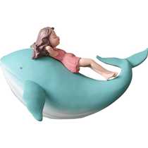 桌面鲸鱼摆件鱼治愈系女孩女生海洋生日书桌桌面书柜架小物件礼物