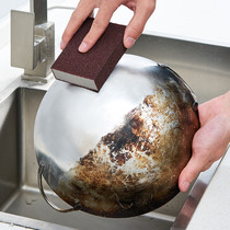 家用金刚砂海绵擦不锈钢强力去污刷厨房纳米清洁刷海绵擦锅洗碗刷