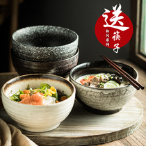 日式陶瓷碗大号汤碗拉面碗 加厚加高浓汤碗家用学生创意餐具饭碗