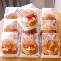 酥皮泡芙包装盒脆皮大泡芙盒子3寸迷你蛋糕打包盒小西点盒塑料盒