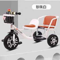 儿童三轮车脚踏车可带人宝宝手推车双胞胎婴儿大小宝二胎遛娃神器