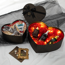 高级爱心礼品包装盒心形礼物盒网红伴手礼盒精致生日礼品盒空盒子