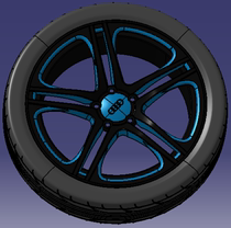 奥迪audi汽车R8轿车轮辋轮胎三维几何数模型3D打印素材Solidworks