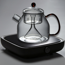 家用玻璃蒸茶壶煮茶器单壶耐高温蒸汽加厚茶壶电陶炉专用茶具套装