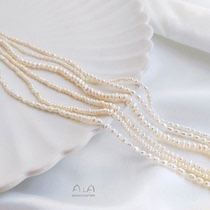 天然淡水珍珠小尺寸2-3mm细珍珠米珠diy手工串珠流苏耳环饰品材料