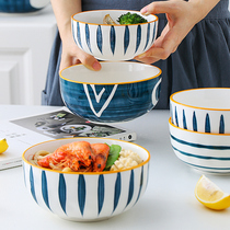 日式碗单个5英寸米饭碗汤碗家用创意6英寸面碗网红餐具可爱吃饭碗