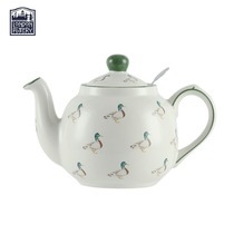 LondonPottery鸭子英国陶瓷茶壶带滤网英式下午泡茶壶可爱田园风