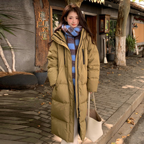 韩版羽绒服女款冬季中长款2023年新款时尚休闲高级感过膝加厚外套