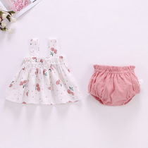 0-1-2周岁半女宝宝夏装婴儿裙子夏季纯棉亲子5个月女童吊带连衣裙