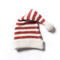 儿童成人亲子帽珊瑚绒可爱帽子尖尖条纹秋冬季保暖睡帽毛绒圣诞帽
