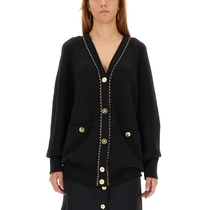 Versace/范思哲新款女装V领开衫羊毛针织衫外套
