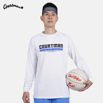 COURTMAN投篮服长袖T恤速干排汗运动篮球训练健身跑步美式宽松男