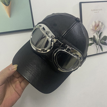 飞行员眼镜帽子女韩版个性墨镜棒球帽街头嘻哈潮酷眼镜鸭舌帽男士