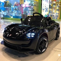 婴儿童电动车四轮遥控汽车小孩子玩具车可坐人家用童车带推杆充。