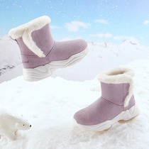 Skechers斯凯奇冬季新款女童雪地靴加绒保暖休闲大棉鞋子303052L