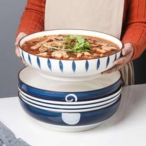 酸菜鱼大碗陶瓷盆水煮鱼碗10寸汤碗釉下彩家用盛汤毛血旺碗和面盆