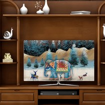 欧式电视机防尘罩套家用挂式55英寸43寸液N晶电视盖布65寸防尘布