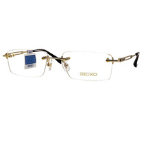SEIKO精工镜架HC1019男士商务无框钛款时尚可配镜片近视眼镜框