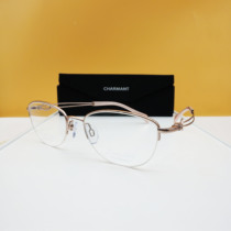 夏蒙CHARMANT XL2911半框高端近视进口白色镜框轻奢商务眼镜架