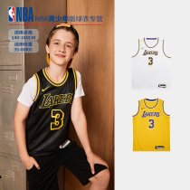 NBA球衣湖人3号戴维斯同款青少年球衣学生男生运动背心官方旗舰店