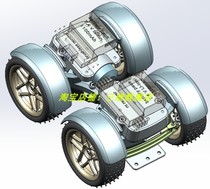 19厘米四驱遥控小车身汽车轮胎主减速器齿轮3D三维几何数模型转向