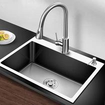 SUS304不锈钢手工水槽厨房台上台中台下洗碗洗菜槽水盆单槽