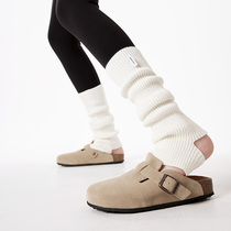 上森白色堆堆袜踩脚袜套羊毛瑜伽袜套中筒袜女jk袜针织芭蕾风腿套